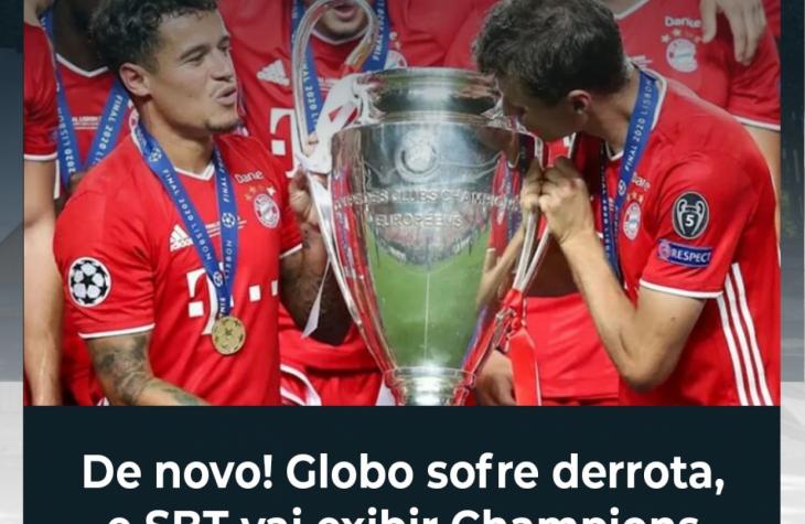 De novo! Globo sofre derrota, e SBT vai exibir Champions League